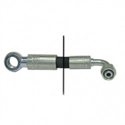 Latiguillo / tubo flex. O-Ø10 / T-12 90° L-0750mm HACO