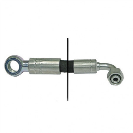 Latiguillo / tubo flex. O-Ø10 / T-12 90° L-0750mm HACO