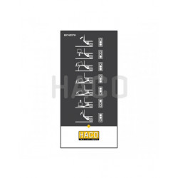 Pegatina mando 3 botones Haco