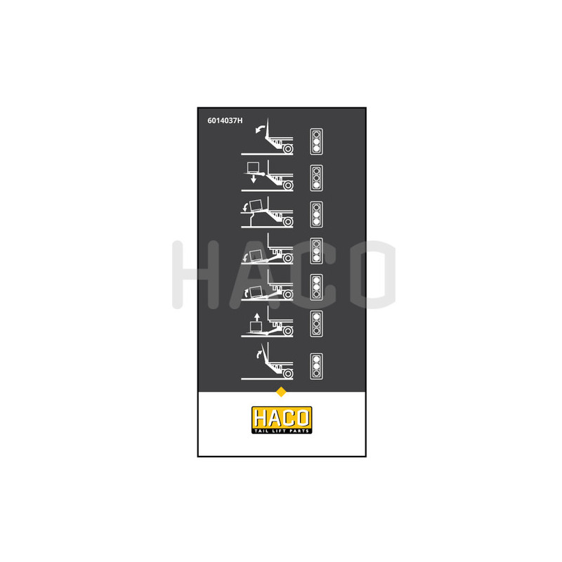 Pegatina mando 3 botones Haco