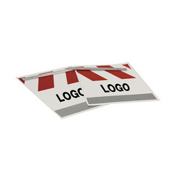 Banderita de seguridad con logo cliente 1 color HACO