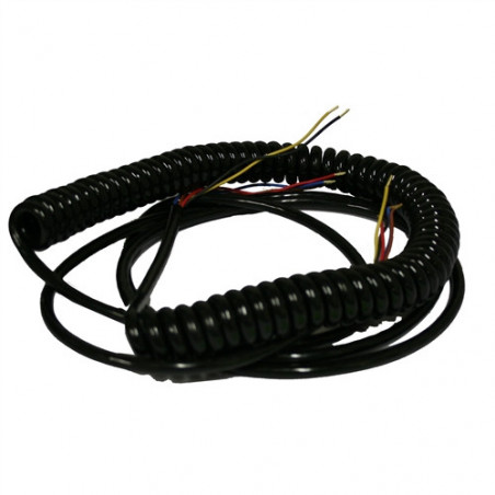 Cable espiral 5 hilos, 3 metros + 1,4m recto HACO