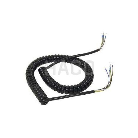 Cable espiral 5 Hilos, 3m, HACO