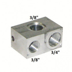 Bloque de válvulas (sin válvulas) aluminio HACO