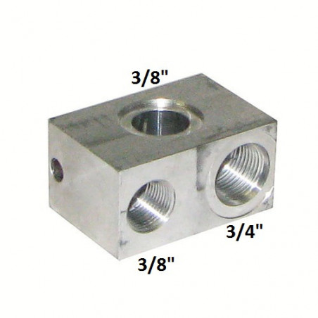 Bloque de válvulas (sin válvulas) aluminio HACO