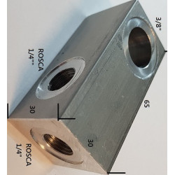 Bloque de válvulas (sin válvulas) aluminio HACO