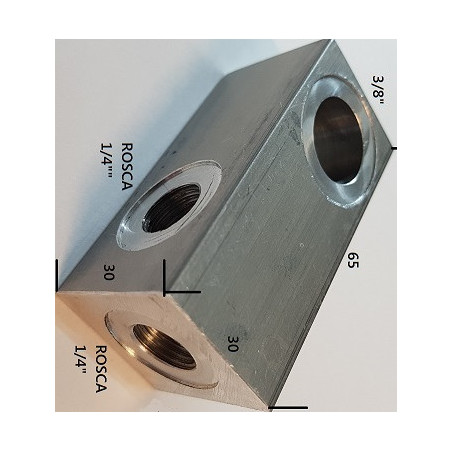 Bloque de válvulas (sin válvulas) aluminio HACO